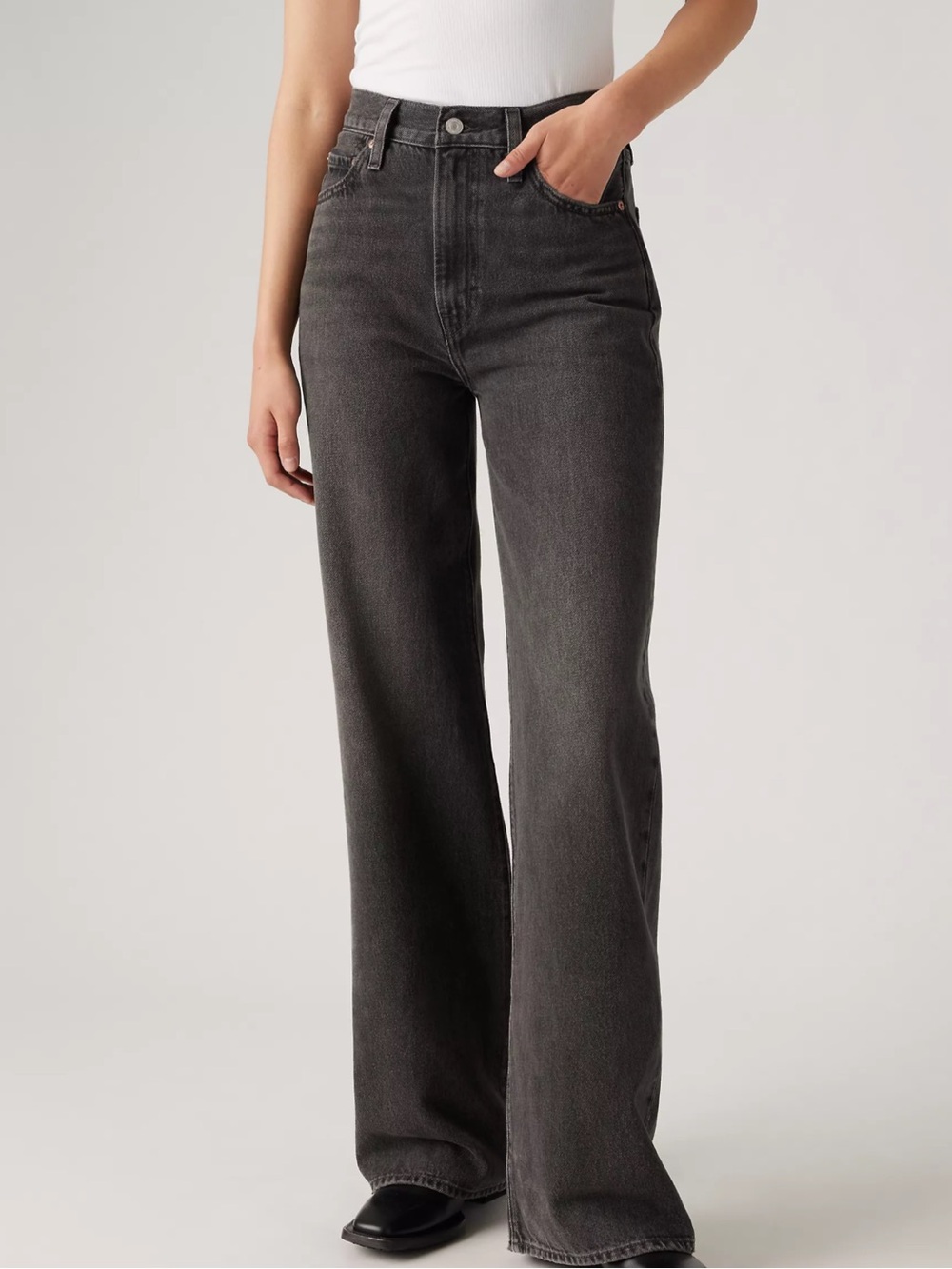 Levi's Black Wide-Leg High-Rise Jeans